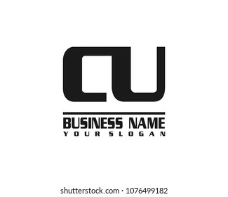 CU company linked letter logo