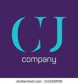 CU company logo design. Monogram letters C and U.