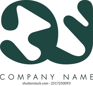 CU criativo moderno abstrato carta logotipo vetor design. Utilizável para sua empresa ou empresa e identidade da marca.