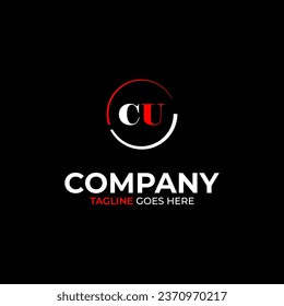 CU creative modern letters logo design template