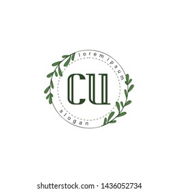 CU Initial beauty floral logo template