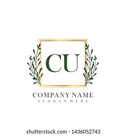 CU Initial beauty floral logo template