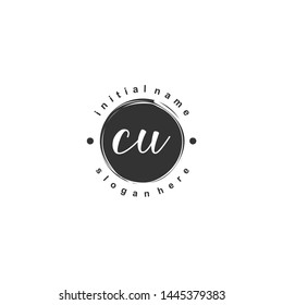 CU Initial beauty monogram logo vector