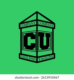 CU Initial Explore this unique collection of alphabet house logos, featuring stylish letter combinations inside a geometric house outline. Perfect for branding