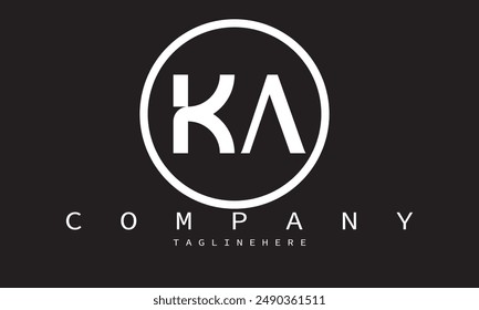 cu, ka letter logo  and vector template 