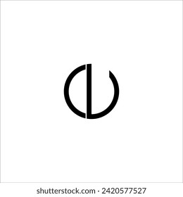 plantilla de diseño de logotipo de letra CU.