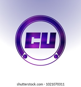 CU Logo, Metal Logo, purple Logo, Monogram,