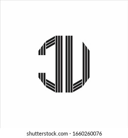 Estilo de esquema monográfico del logotipo CT vinculado aislado en fondo blanco