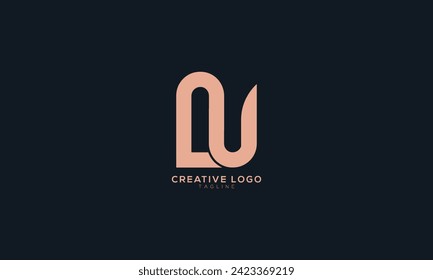 CU NU Abstract initial monogram letter alphabet logo design