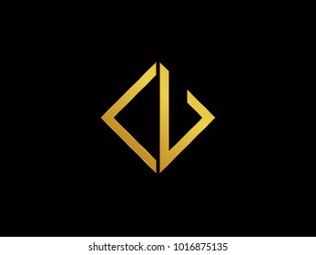 CU square shape Gold color logo