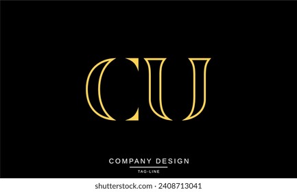 CU, UC, Abstract Letters Logo Monogram