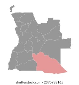 Cuando Cubango province map, administrative division of Angola.