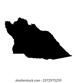 Cuando Cubango province map, administrative division of Angola.