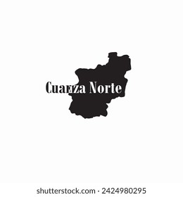 Cuanza Norte Angola Karte und schwarzer Buchstabe Design auf weißem Hintergrund