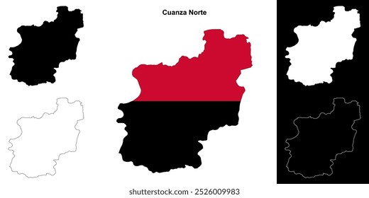 Cuanza Norte province outline map set