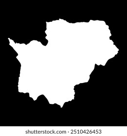 Mapa de la provincia de Cuanza Sul, división administrativa de Angola.