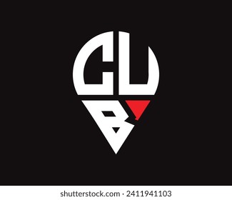 CUB letter location shape logo design