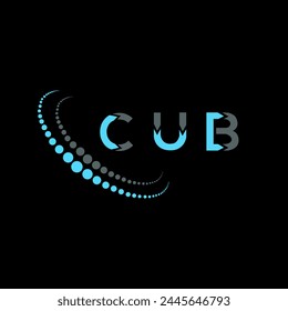 Diseño abstracto del logotipo de la letra CUB. Diseño único de CUB. CACHORRO
