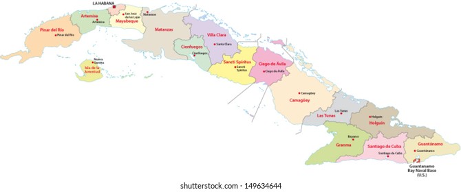 cuba, administrative divisions