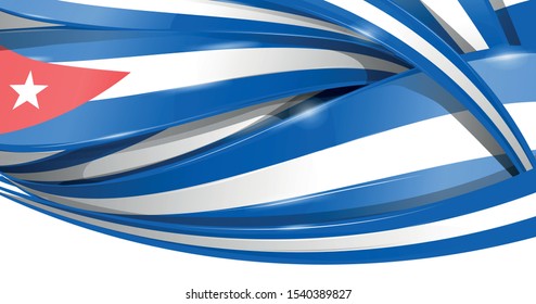 Cuba Banner background flag . vector illustration