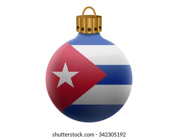 cuba christmas ball isolated
