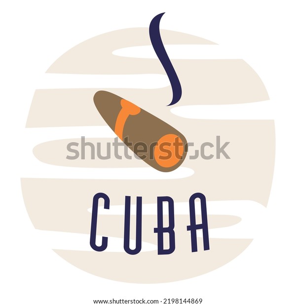 Cuba\
Cigar Traditional Flat Design. High quality\
vector
