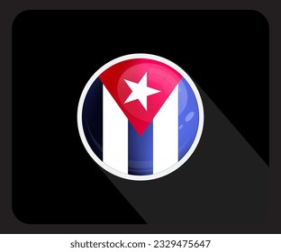 Cuba: Icono de la bandera del Orgullo Glossy
