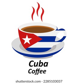 Cuba coffee cup logo illustration design. Drink Business concept icon