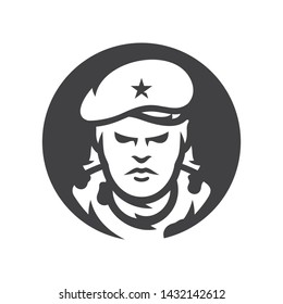 Cuba Communist revolutionary Vector silhouette sign