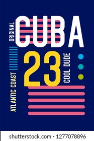 cuba cool dude,t-shirt design