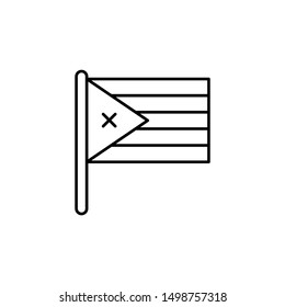 Cuba country flag outline, vector, icon icon illustration isolated vector sign s