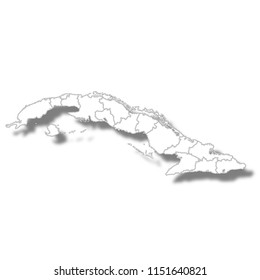 Cuba country map icon