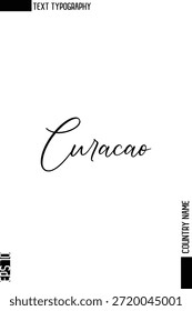 Cuba  -Country Name Stylish Cursive Typography Text Vector Design 
