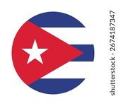 Cuba Cuban
Circular Circle Flag Icon Symbol Nation Country World