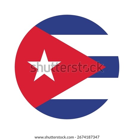 Cuba Cuban
Circular Circle Flag Icon Symbol Nation Country World
