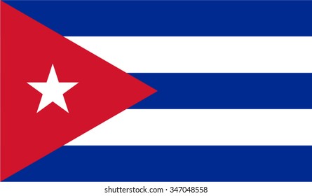 Cuba, Cuban Flag vector image  