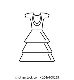 Cuba Dress Icon Outline Style Stock Vector (Royalty Free) 1046900155