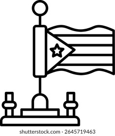 Cuba Preenchido estilo ícone design