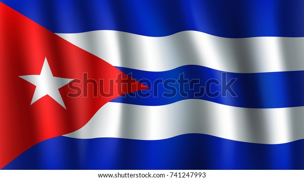Cuba Flag 3d Background White Star Stock Image Download Now