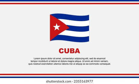 Cuba Flag Abstract Background Design Template. Cuba Independence Day Banner Social Media Vector Illustration. Cuba Design