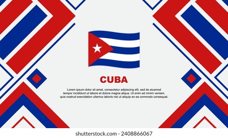 Cuba Flag Abstract Background Design Template. Cuba Independence Day Banner Wallpaper Vector Illustration. Cuba Flag