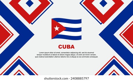 Cuba Flag Abstract Background Design Template. Cuba Independence Day Banner Wallpaper Vector Illustration. Cuba Independence Day