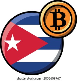 Cuba flag bitcoin, legalized bitcoin, cryptocurrency.