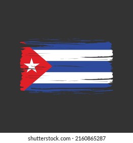 Cuba Flag Brush. National Flag