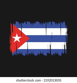 Cuba Flag Brush. National Flag
