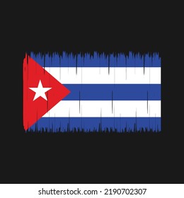 Cuba Flag Brush Strokes. National Flag