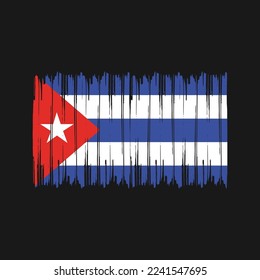 Cuba Flag Brush Vector Design