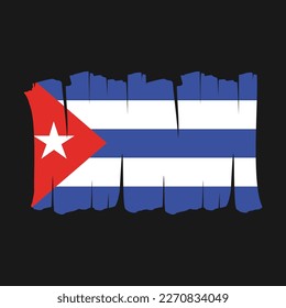 Cuba Flag Brush Vector Illustration