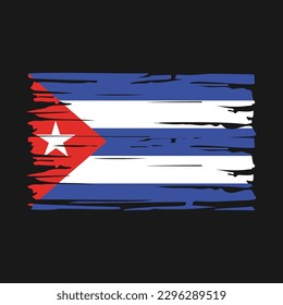 Cuba Flag Brush Vector Illustration