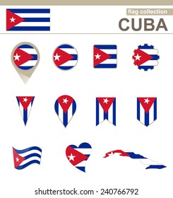 Cuba Flag Collection, 12 versions